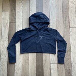 Gymshark Blue Navy Cropped Hoodie